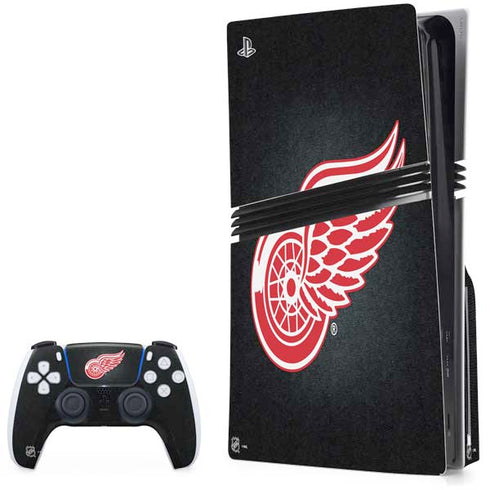 NHL Detroit Red Wings Black Background PlayStation PS5 Skins