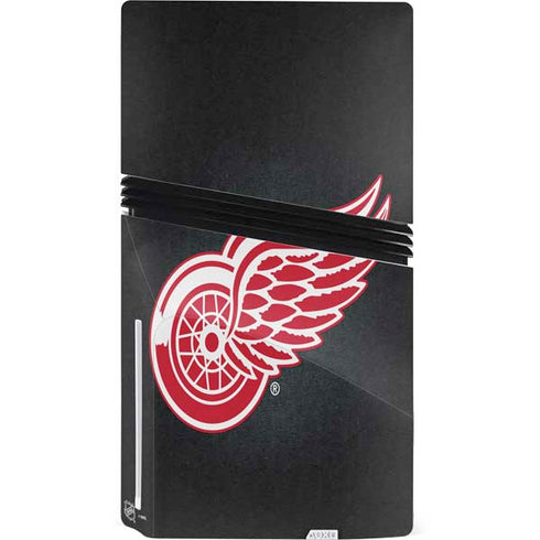 NHL Detroit Red Wings Black Background PS5 Pro Disk Console Skin