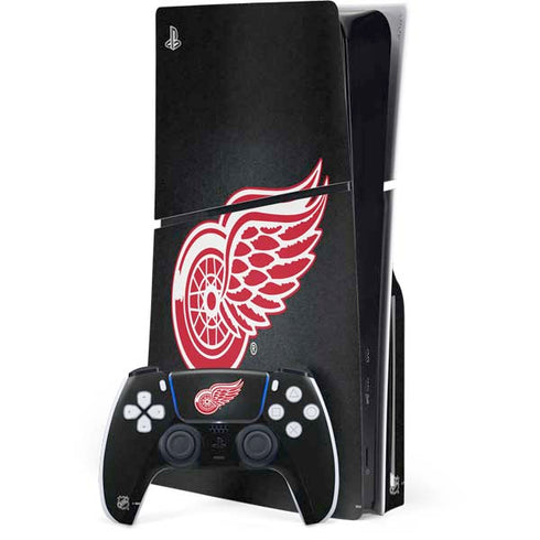 NHL Detroit Red Wings Black Background PlayStation PS5 Skins