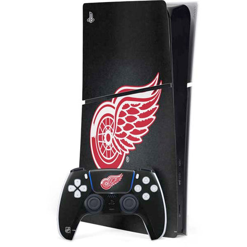 NHL Detroit Red Wings Black Background PlayStation PS5 Skins