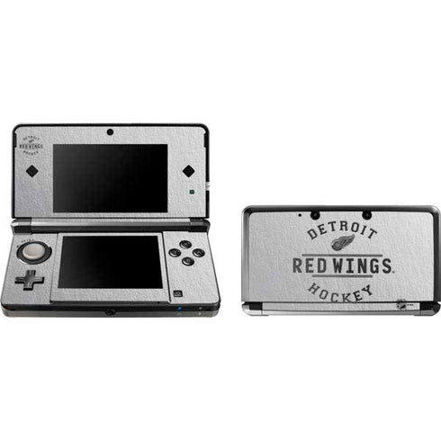 NHL Detroit Red Wings Black Text Nintendo Skins