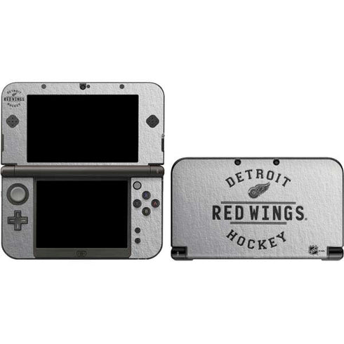 NHL Detroit Red Wings Black Text Nintendo Skins
