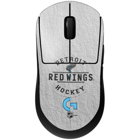 NHL Detroit Red Wings Black Text G Pro Wireless Gaming Mouse Skin