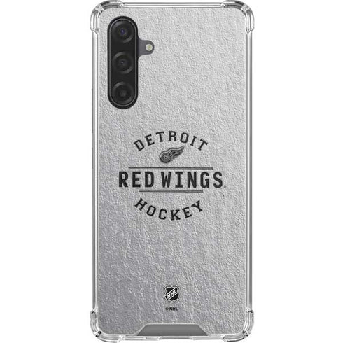 NHL Detroit Red Wings Black Text Galaxy A17 Clear Case