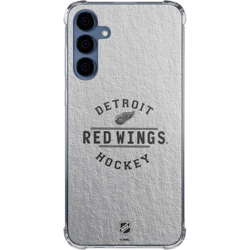NHL Detroit Red Wings Black Text Galaxy A35 5G Clear Case