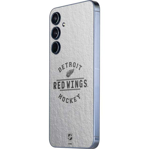 NHL Detroit Red Wings Black Text Galaxy A35 5G Skin