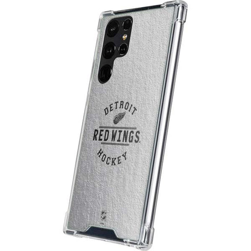 NHL Detroit Red Wings Black Text Galaxy S23 Ultra Clear Case