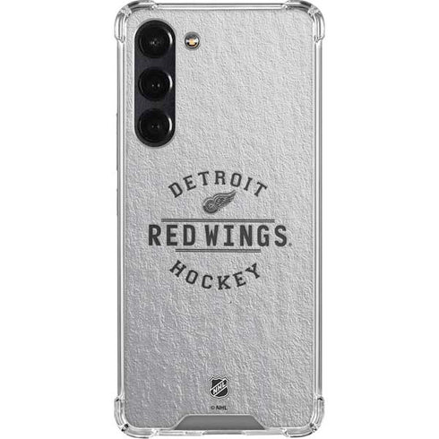 NHL Detroit Red Wings Black Text Galaxy S24 FE Clear Case