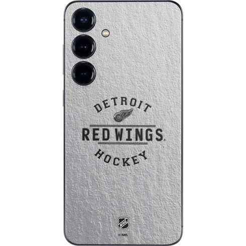 NHL Detroit Red Wings Black Text Galaxy S24 Plus Skin