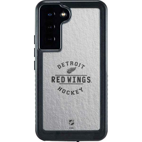 NHL Detroit Red Wings Black Text Galaxy S24 Plus Waterproof Case