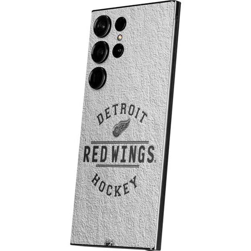 NHL Detroit Red Wings Black Text Galaxy S25 Ultra Skin
