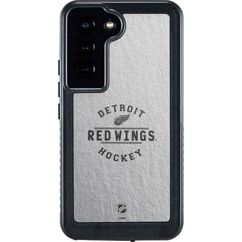 NHL Detroit Red Wings Black Text Galaxy S24 Waterproof Case