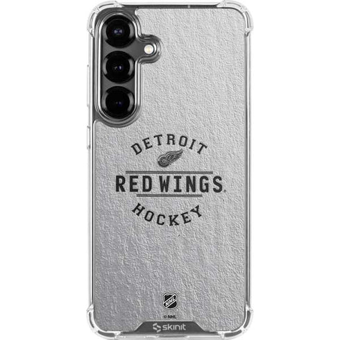 NHL Detroit Red Wings Black Text Galaxy S26 Clear Case