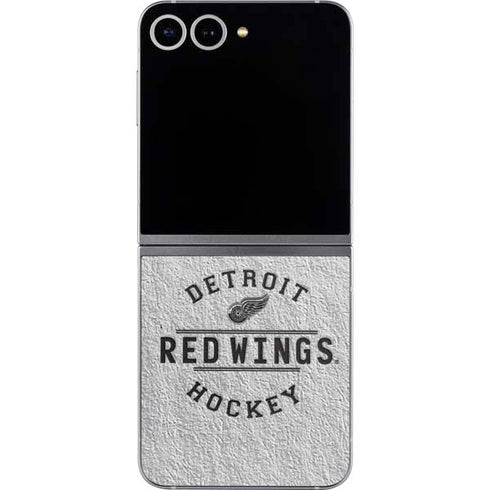 NHL Detroit Red Wings Black Text Galaxy Z Flip6 Skin