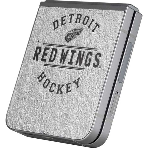 NHL Detroit Red Wings Black Text Galaxy Z Flip6 Skin