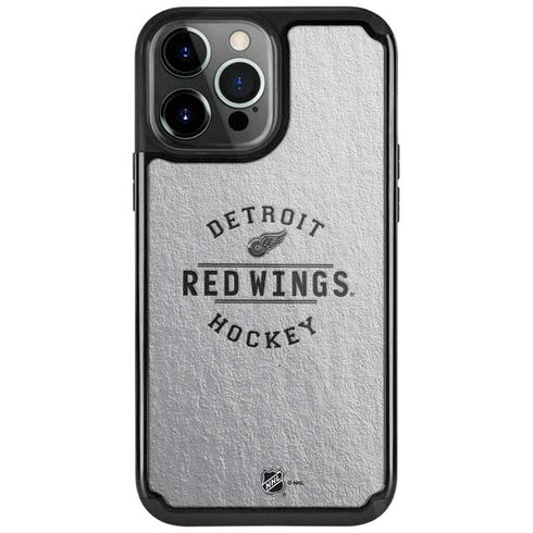 NHL Detroit Red Wings Black Text iPhone Cases