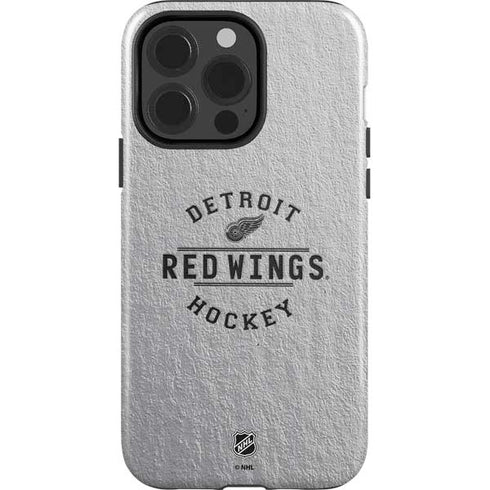 NHL Detroit Red Wings Black Text iPhone 15 Pro Impact Case