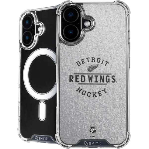 NHL Detroit Red Wings Black Text iPhone 16 MagSafe Case
