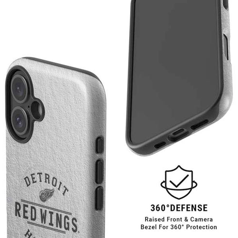 NHL Detroit Red Wings Black Text iPhone 16 Magsafe Impact Case