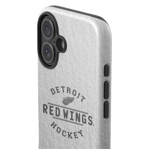 NHL Detroit Red Wings Black Text iPhone 16 Plus Impact Case