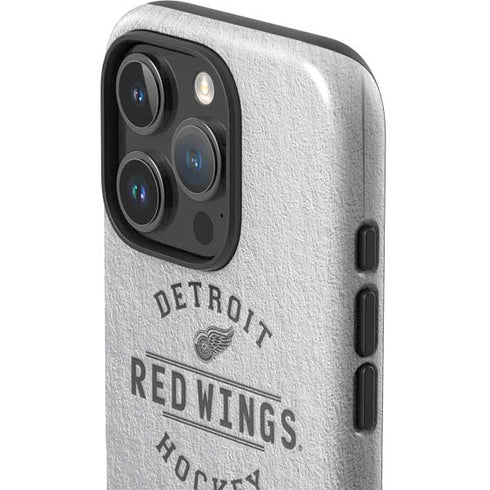 NHL Detroit Red Wings Black Text iPhone 16 Pro Impact Case