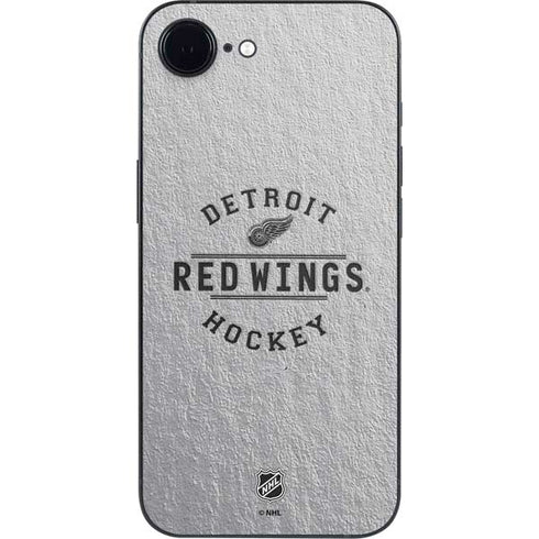 NHL Detroit Red Wings Black Text iPhone 16e Skin