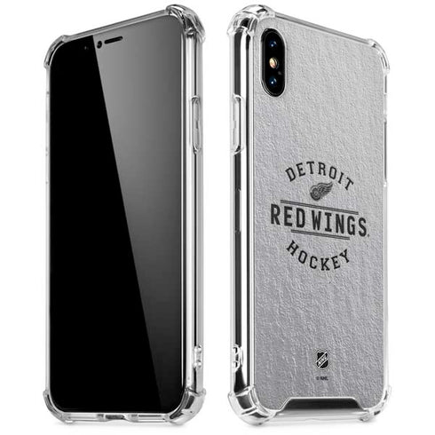 NHL Detroit Red Wings Black Text iPhone X/XS Clear Case