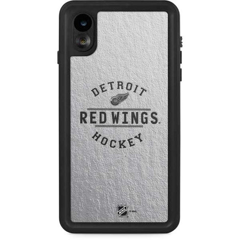 NHL Detroit Red Wings Black Text iPhone Cases