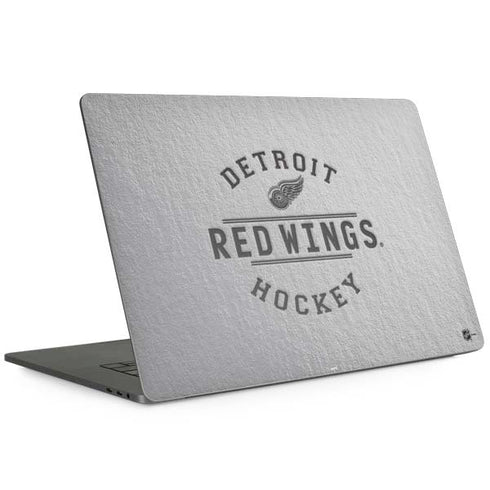 NHL Detroit Red Wings Black Text MacBook Skins
