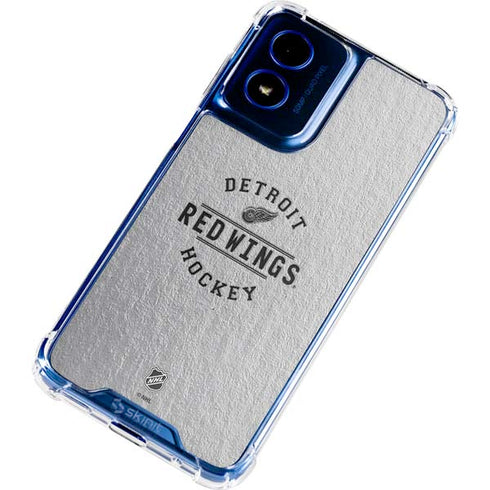 NHL Detroit Red Wings Black Text Moto G 5G (2024) Clear Case