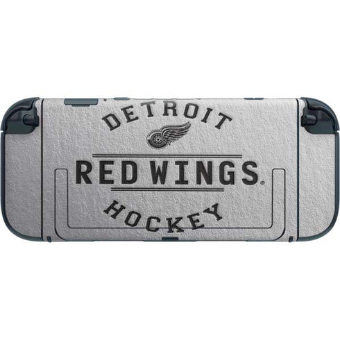 NHL Detroit Red Wings Black Text Nintendo Switch 2 (2025) with Joy-Con Skin