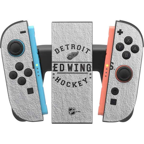 NHL Detroit Red Wings Black Text Nintendo Switch 2 (2025) Joy-Con Controller Skin