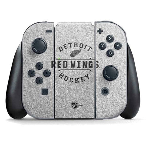 NHL Detroit Red Wings Black Text Nintendo Skins