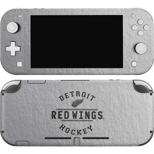NHL Detroit Red Wings Black Text Nintendo Skins