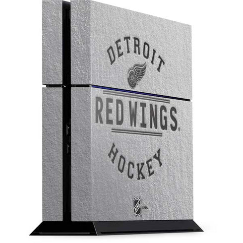 NHL Detroit Red Wings Black Text PlayStation PS4 Skins