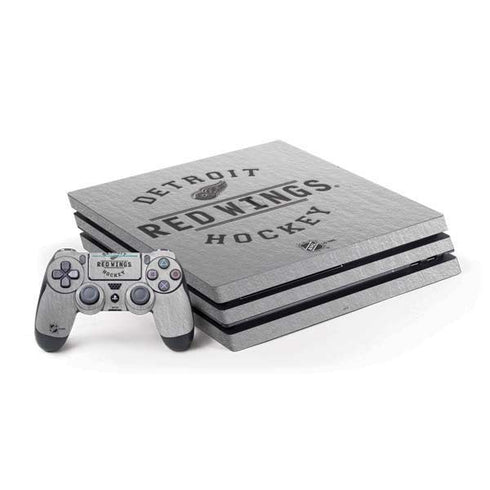 NHL Detroit Red Wings Black Text PlayStation PS4 Skins