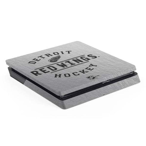 NHL Detroit Red Wings Black Text PlayStation PS4 Skins