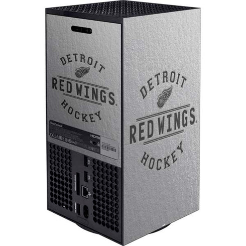 NHL Detroit Red Wings Black Text Xbox Series X Bundle Skin