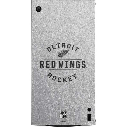NHL Detroit Red Wings Black Text XBox Series X Digital Edition Console Skin
