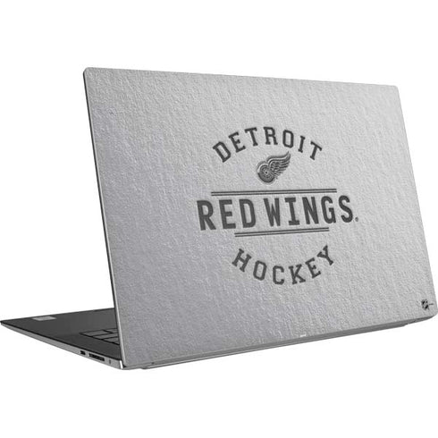 NHL Detroit Red Wings Black Text Dell XPS Skin