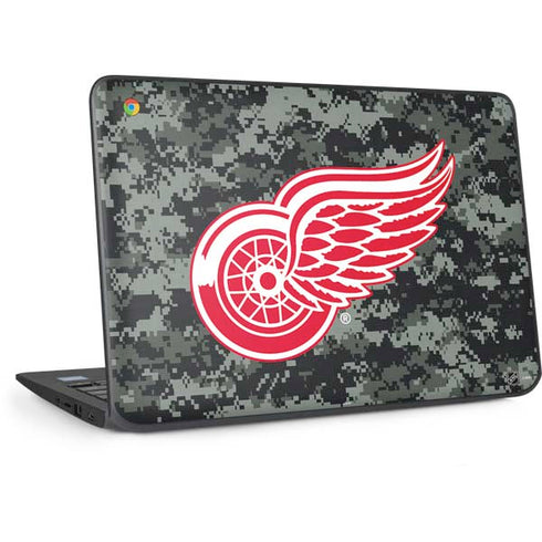 NHL Detroit Red Wings Camo HP Chromebook Skin