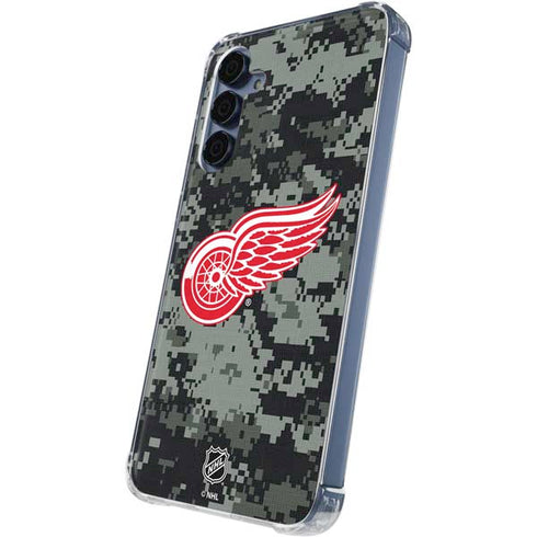 NHL Detroit Red Wings Camo Galaxy A55 5G Clear Case