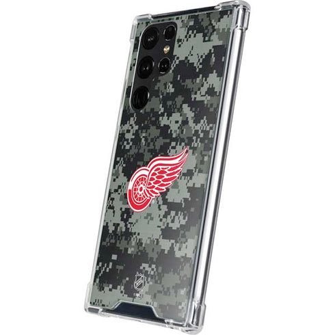NHL Detroit Red Wings Camo Galaxy S23 Ultra Clear Case