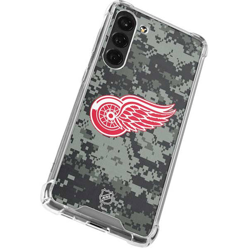 NHL Detroit Red Wings Camo Galaxy S24 FE Clear Case