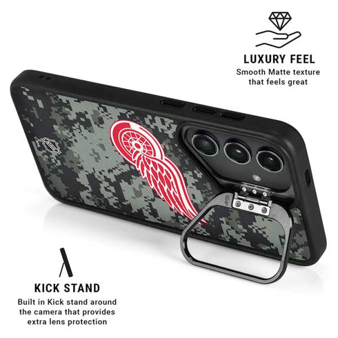 NHL Detroit Red Wings Camo Galaxy S25 Ultra Kickstand Case
