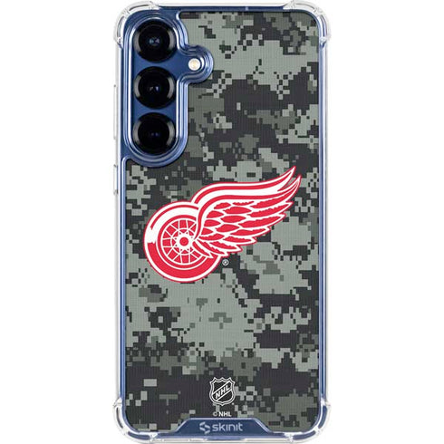 NHL Detroit Red Wings Camo Galaxy S25 Plus Clear Case