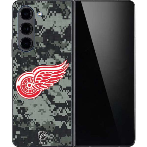 NHL Detroit Red Wings Camo Galaxy Z Fold5 5G Skin