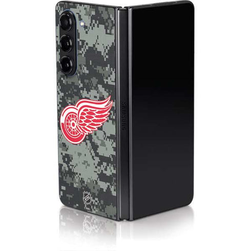 NHL Detroit Red Wings Camo Galaxy Z Fold5 5G Skin