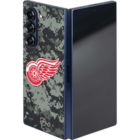 NHL Detroit Red Wings Camo Galaxy Z Fold6 Skin