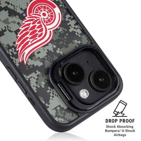 NHL Detroit Red Wings Camo iPhone 13 Kickstand Case